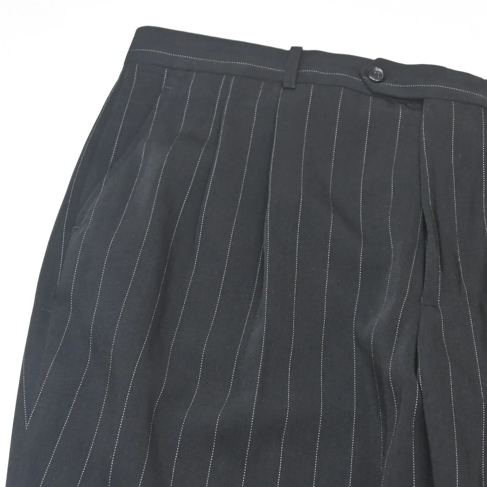 NEW Deadstock Vtg Y2K 2000s Boxy 48R 40x28 Black Striped Mens Jacket Pants Suit
